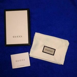 Gucci wallet dust bag and box only